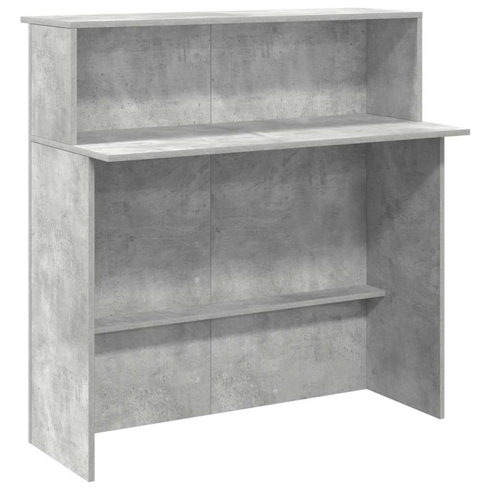 Birou de recepție Gri beton 100x50x103,5 cm Lemn prelucrat - WALTI WALTI