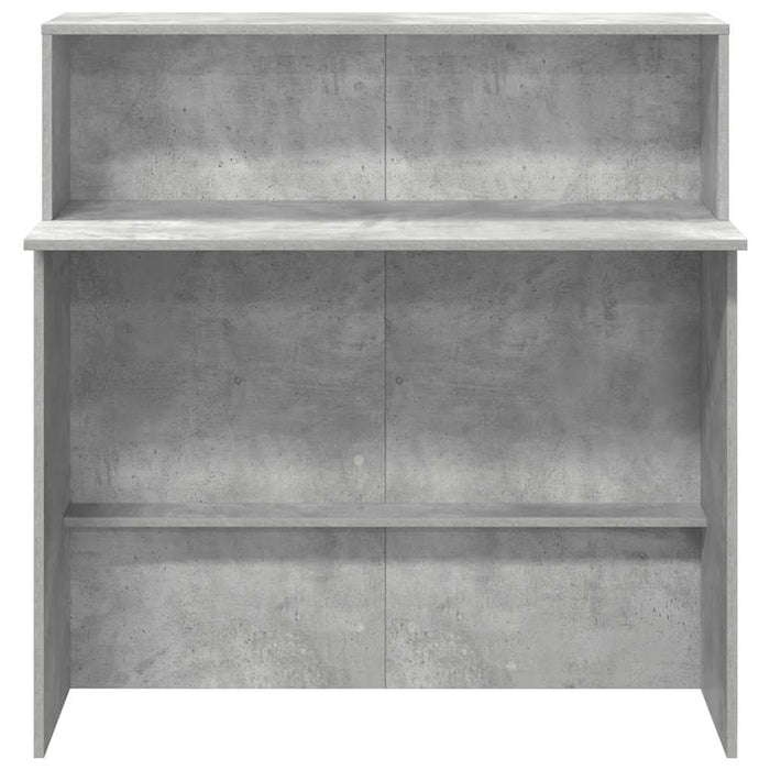 Birou de recepție Gri beton 100x50x103,5 cm Lemn prelucrat - WALTI WALTI