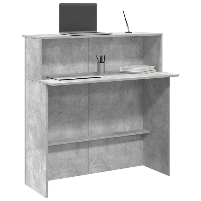 Birou de recepție Gri beton 100x50x103,5 cm Lemn prelucrat - WALTI WALTI