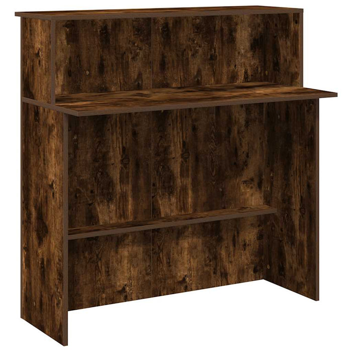 Birou de recepție stejar afumat 100x50x103,5 cm lemn prelucrat - WALTI WALTI