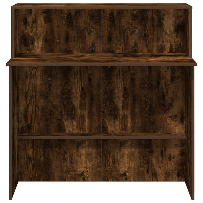 Birou de recepție stejar afumat 100x50x103,5 cm lemn prelucrat - WALTI WALTI