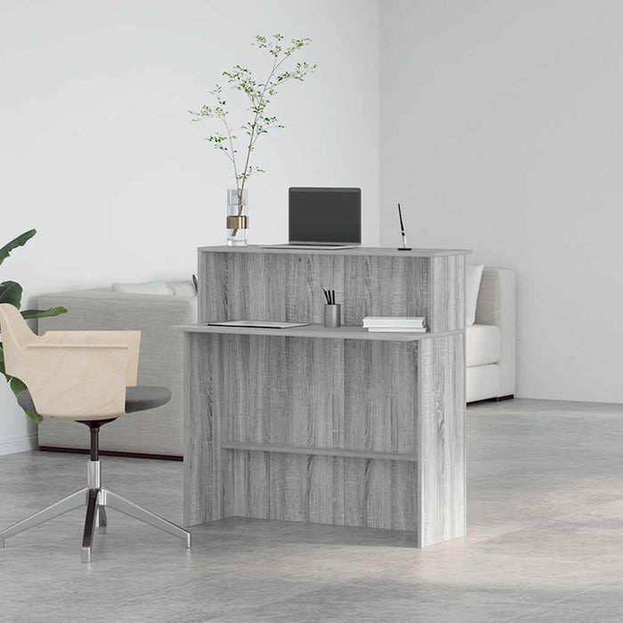 Birou de recepție Gri Sonoma 100x50x103,5 cm Lemn prelucrat - WALTI WALTI