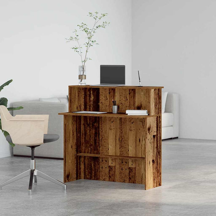 Birou de recepție Lemn vechi 100x50x103,5 cm Lemn prelucrat - WALTI WALTI