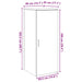 Dulap de depozitare, gri beton, 40x45x103,5 cm lemn prelucrat - WALTI WALTI