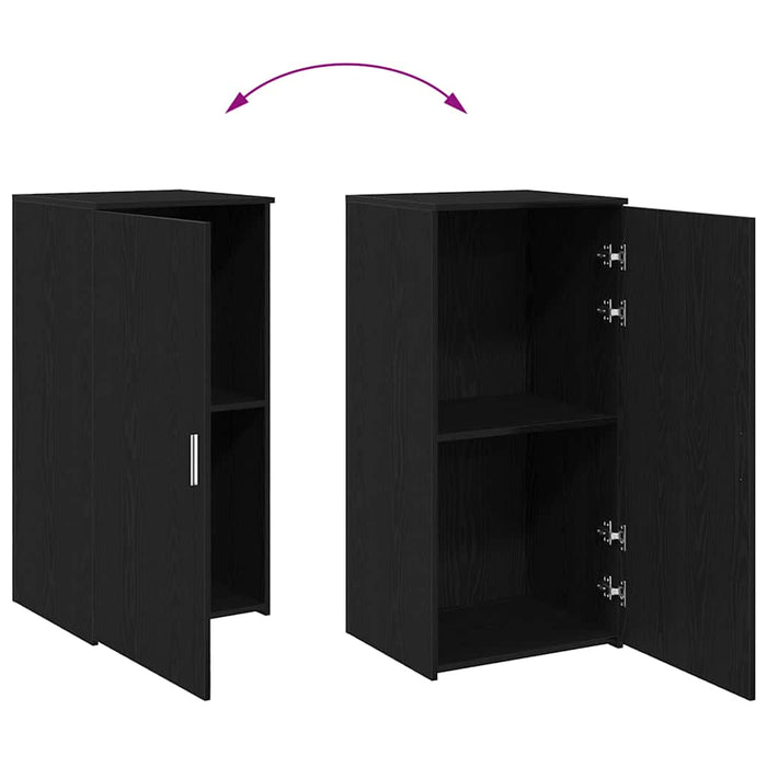 Dulap de depozitare negru 50x45x103,5 cm, lemn stratificat - WALTI WALTI