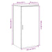 Dulap de depozitare, gri beton, 50x45x103,5 cm, lemn prelucrat - WALTI WALTI