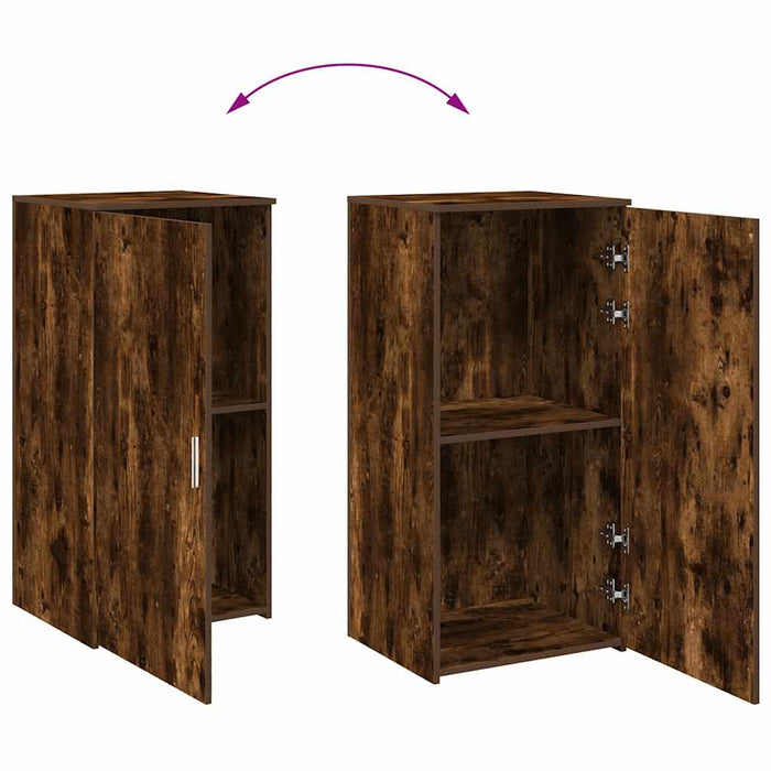 Dulap depozitare stejar fumuriu 50x45x103,5 cm lemn prelucrat - WALTI WALTI