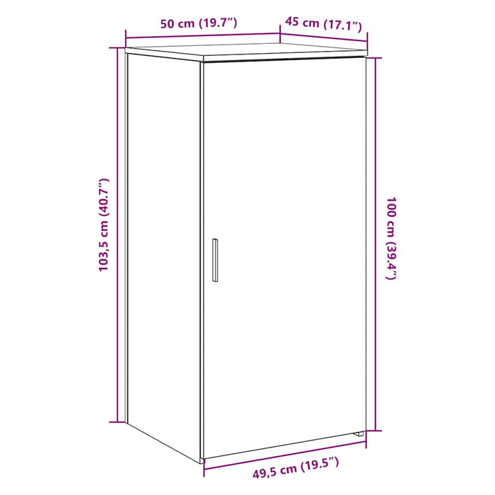 Dulap de depozitare Artisan Stejar 50x45x103,5cm Lemn prelucrat WALTI