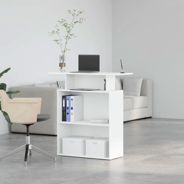 Birou de recepție alb 100x40x104 cm din lemn prelucrat - WALTI WALTI