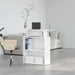 Birou de recepție alb 100x40x104 cm din lemn prelucrat - WALTI WALTI