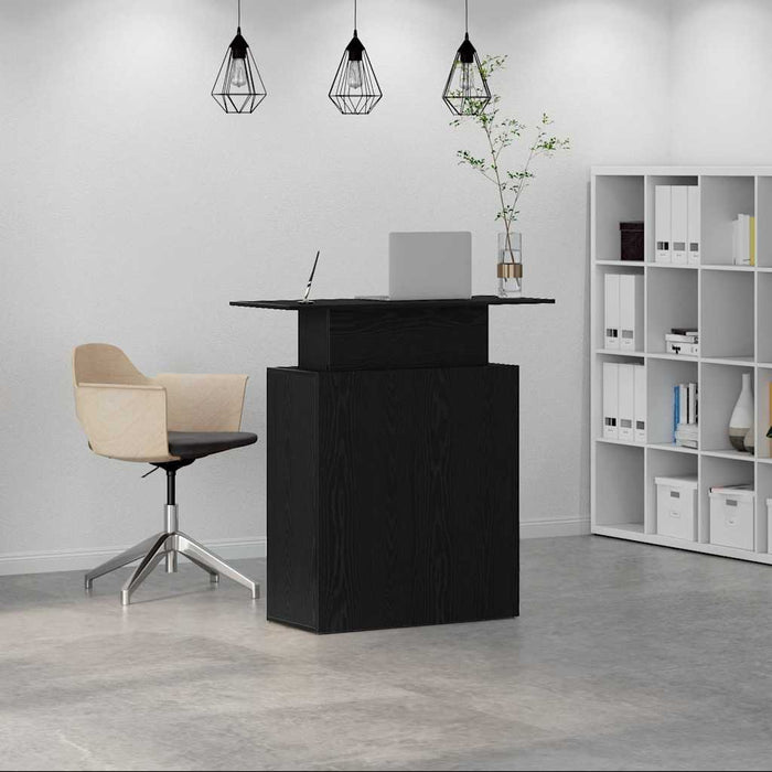 Birou de recepție negru 100x40x104 cm Lemn prelucrat - WALTI WALTI