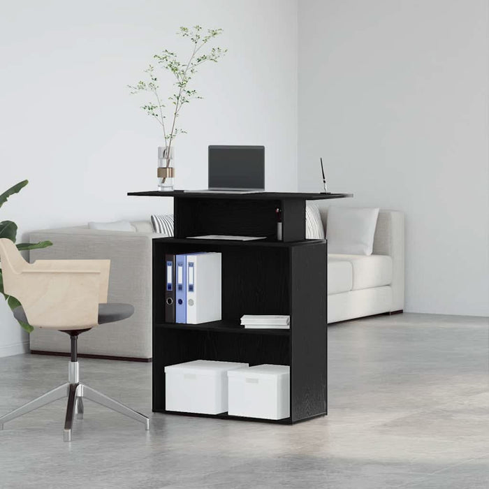 Birou de recepție negru 100x40x104 cm Lemn prelucrat - WALTI WALTI