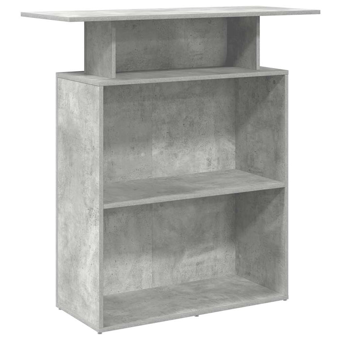 Birou de recepție Gri beton 100x40x104 cm Lemn prelucrat - WALTI WALTI