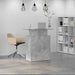 Birou de recepție Gri beton 100x40x104 cm Lemn prelucrat - WALTI WALTI