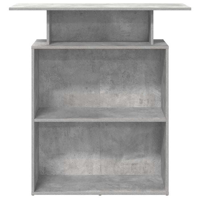 Birou de recepție Gri beton 100x40x104 cm Lemn prelucrat - WALTI WALTI