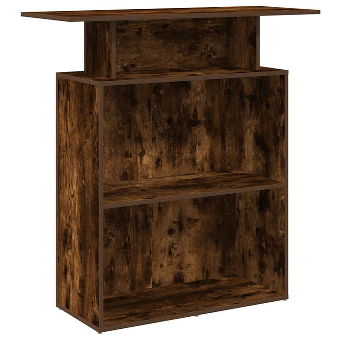 Birou de recepție stejar afumat 100x40x104 cm lemn prelucrat - WALTI WALTI