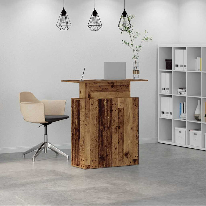 Birou de recepție Lemn vechi 100x40x104 cm Lemn prelucrat - WALTI WALTI