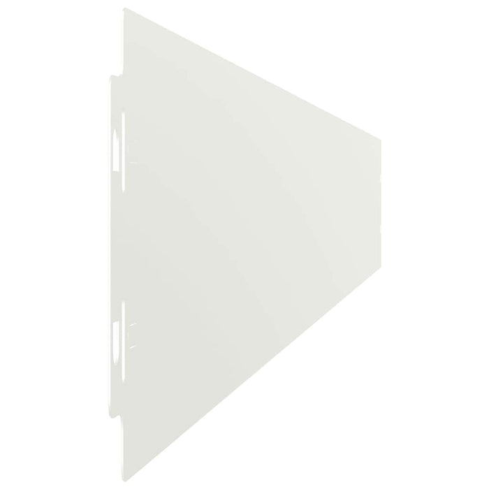 Borduri de gazon 50 buc Alb 10x103 cm Oțel laminat la rece - WALTI WALTI