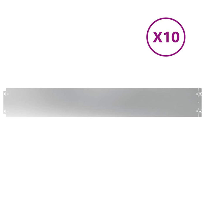 Borduri de gazon 10 buc 15x103 cm Oțel galvanizat - WALTI WALTI