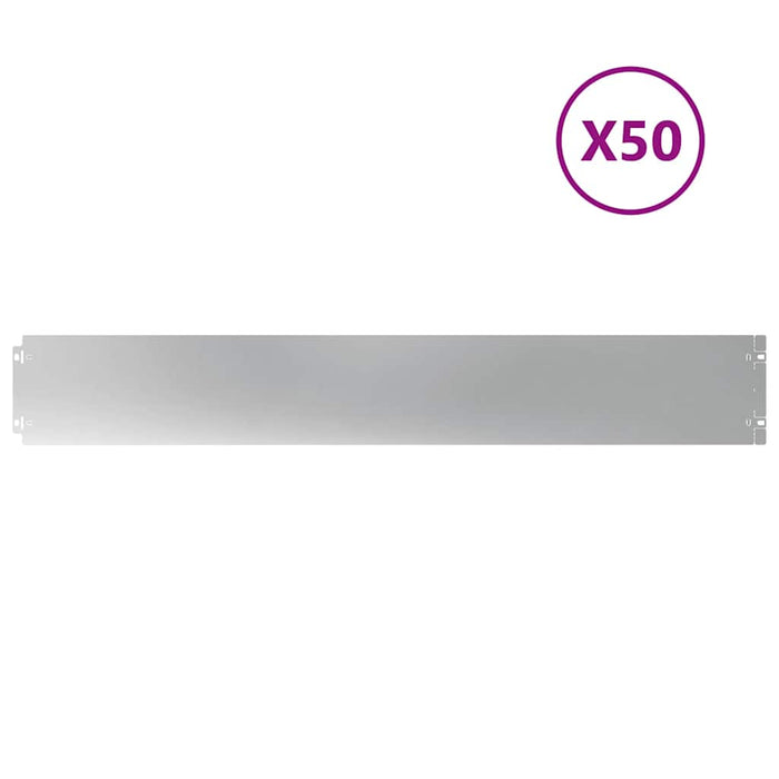Borduri de gazon 50 buc 15x103 cm Oțel galvanizat - WALTI WALTI