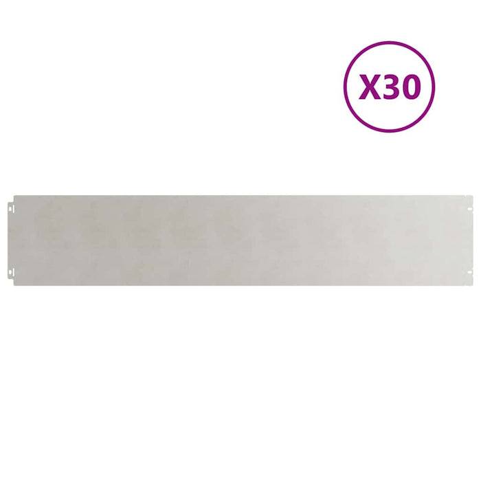 Borduri de gazon 30 buc 20x103 cm Oțel inoxidabil - WALTI WALTI