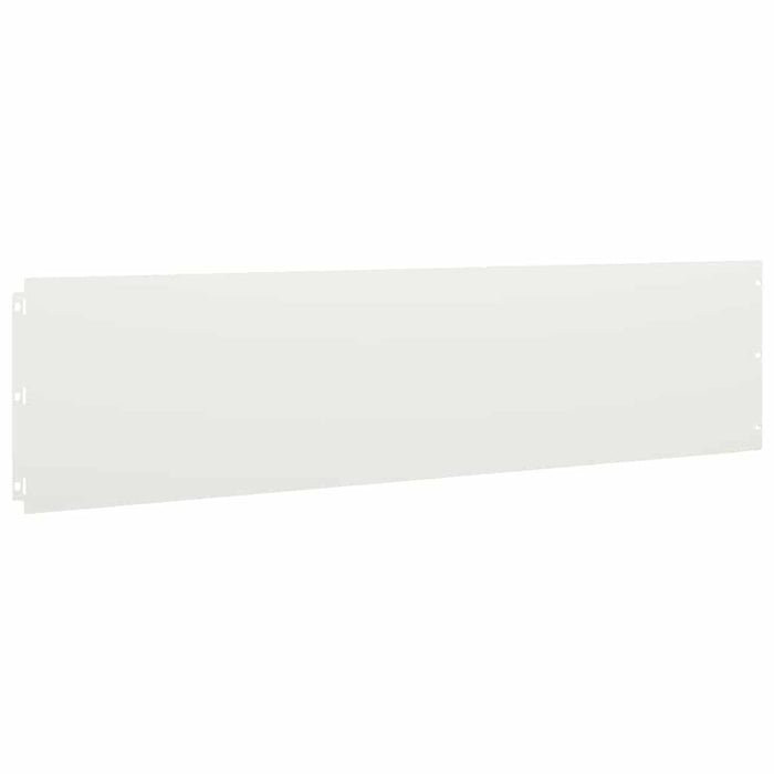 Borduri de gazon 10 buc Alb 25x103 cm Oțel laminat la rece - WALTI WALTI