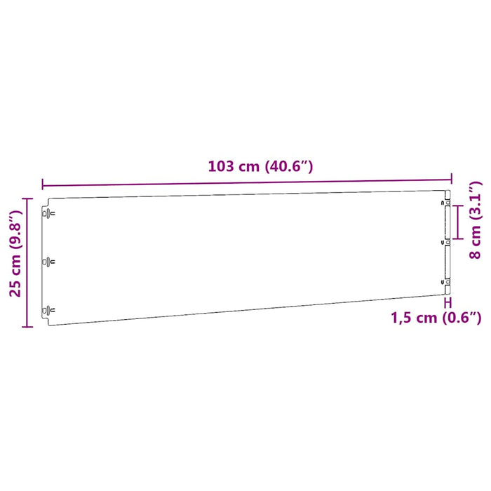 Borduri de gazon 10 buc Alb 25x103 cm Oțel laminat la rece - WALTI WALTI