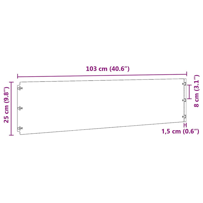 Borduri de gazon 10 buc 25x103 cm Oțel galvanizat - WALTI WALTI