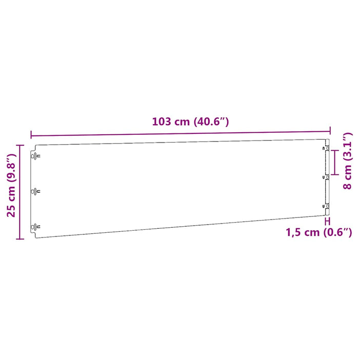 Borduri de gazon 20 buc Negru 25x103 cm Oțel laminat la rece - WALTI WALTI