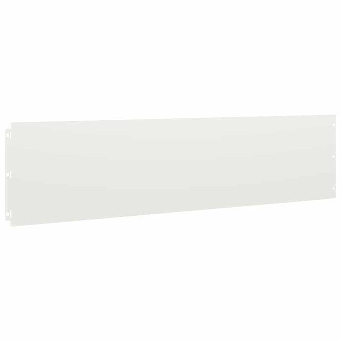 Borduri de gazon 20 buc Alb 25x103 cm Oțel laminat la rece WALTI