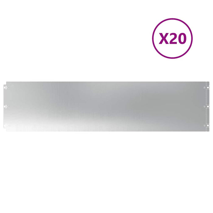 Borduri de gazon 20 buc 25x103 cm Oțel galvanizat - WALTI WALTI