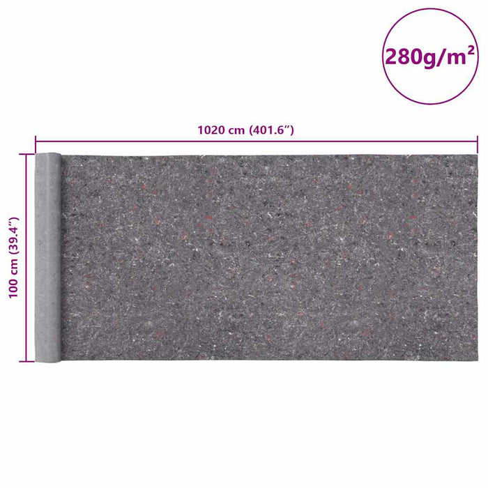 Lâne antiderapante pentru vopsitori 2 buc 10 m 280 g/m² Gri WALTI