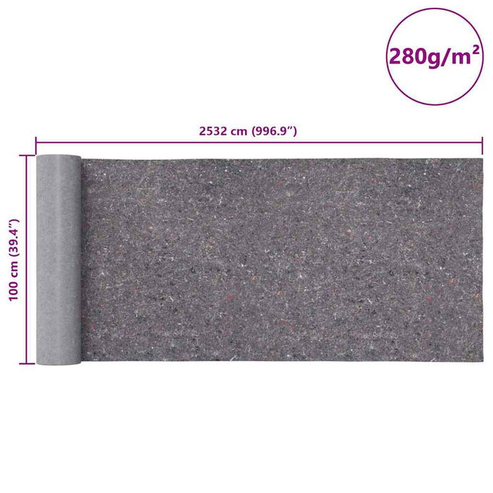 Lâne antiderapante pentru vopsitori 2 buc 25 m 280 g/m² Gri WALTI