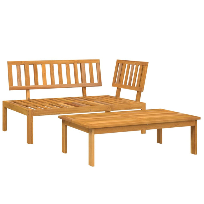 Set canapele de grădină cu perne din paleți 2 piese lemn acacia WALTI