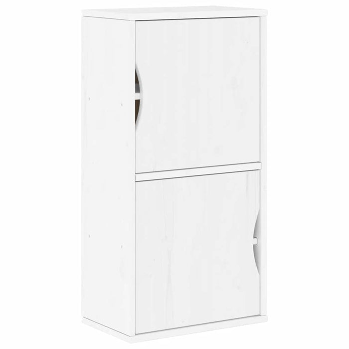 Dulap lateral „ODDA” alb 40x24x79 cm, lemn masiv de pin WALTI