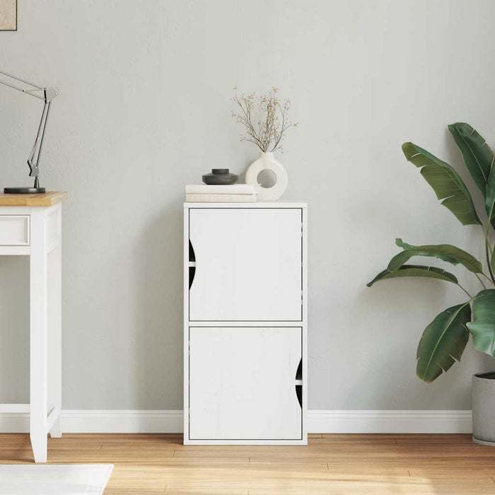 Dulap lateral „ODDA” alb 40x24x79 cm, lemn masiv de pin WALTI