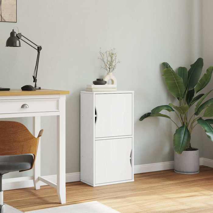 Dulap lateral „ODDA” alb 40x24x79 cm, lemn masiv de pin WALTI