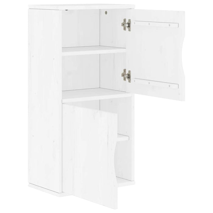 Dulap lateral „ODDA” alb 40x24x79 cm, lemn masiv de pin WALTI