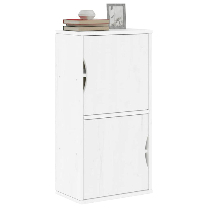 Dulap lateral „ODDA” alb 40x24x79 cm, lemn masiv de pin WALTI