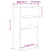 Dulap lateral „ODDA” 40x24x79 cm din lemn masiv de pin - WALTI WALTI