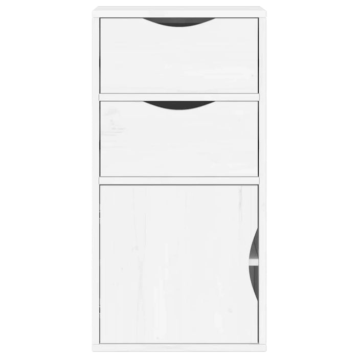 Dulap lateral cu sertare ODDA alb 40x24x79 cm lemn masiv de pin WALTI