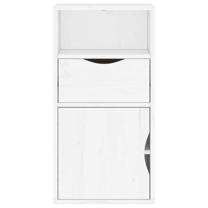 Dulap lateral cu sertar „ODDA” alb 40x24x79cm lemn masiv de pin WALTI