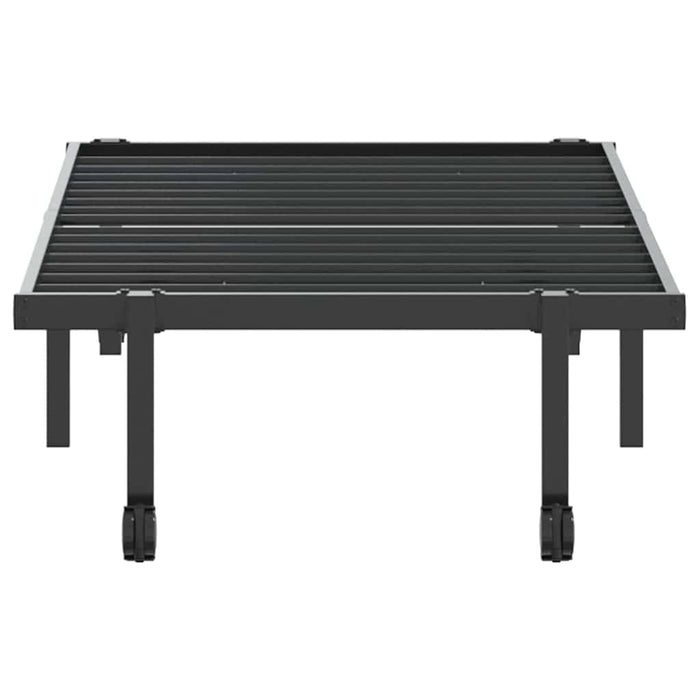 Cadru de pat fără saltea Pliabil Negru 75x190 cm Oțel - WALTI WALTI