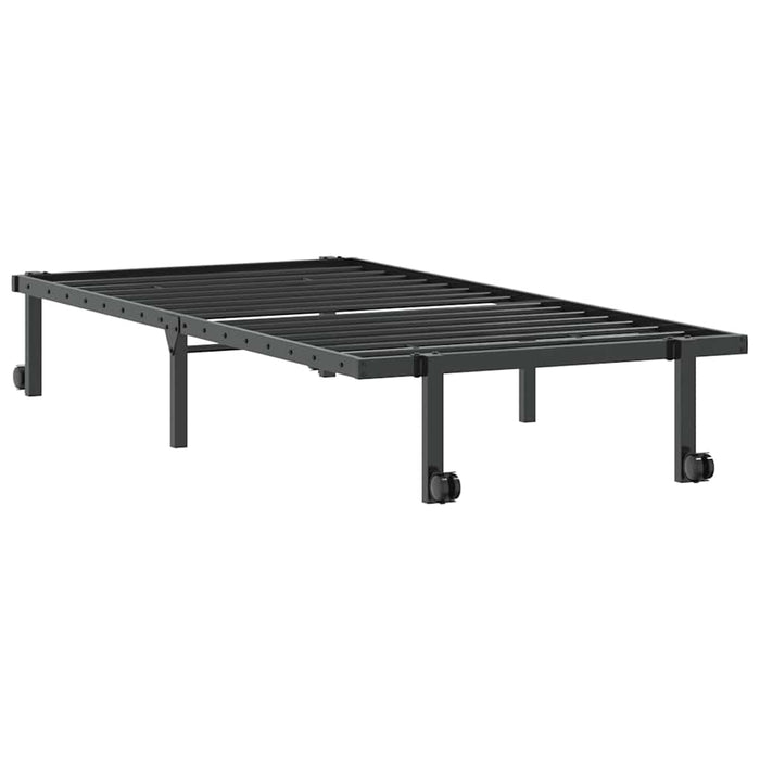 Cadru de pat fără saltea Pliabil Negru 90x190 cm Oțel WALTI