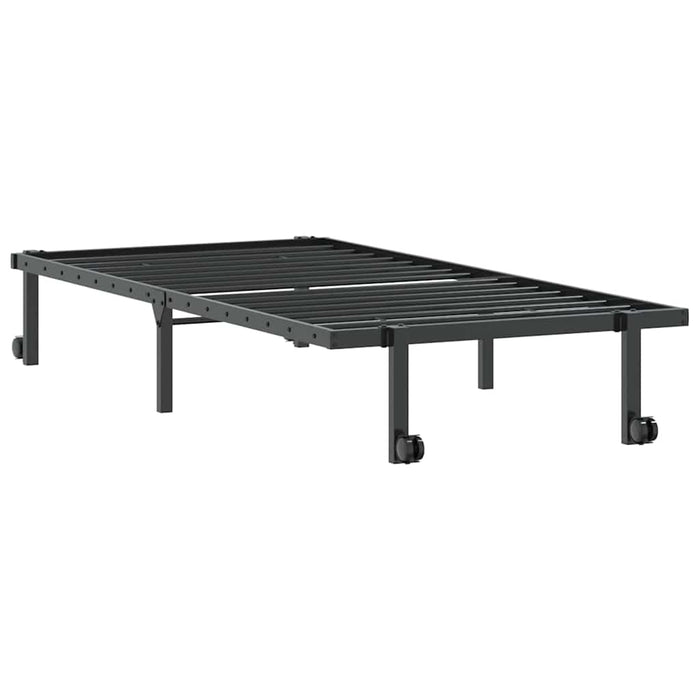 Cadru de pat fără saltea Pliabil Negru 90x200 cm Oțel - WALTI WALTI