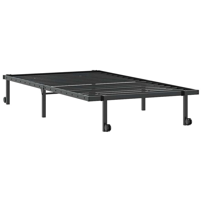 Cadru de pat fără saltea Pliabil Negru 100x200 cm Oțel - WALTI WALTI
