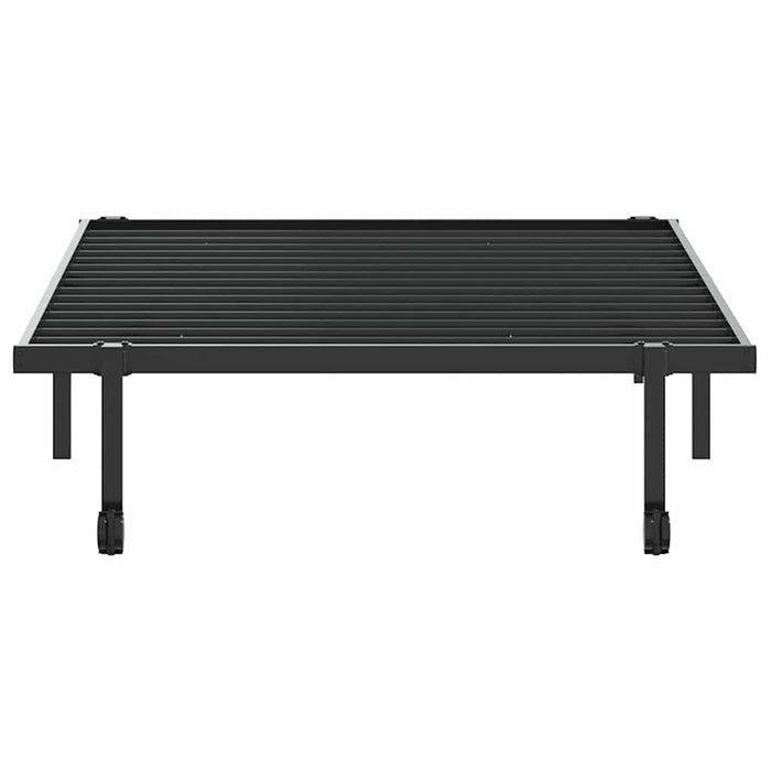 Cadru de pat fără saltea Pliabil Negru 100x200 cm Oțel - WALTI WALTI