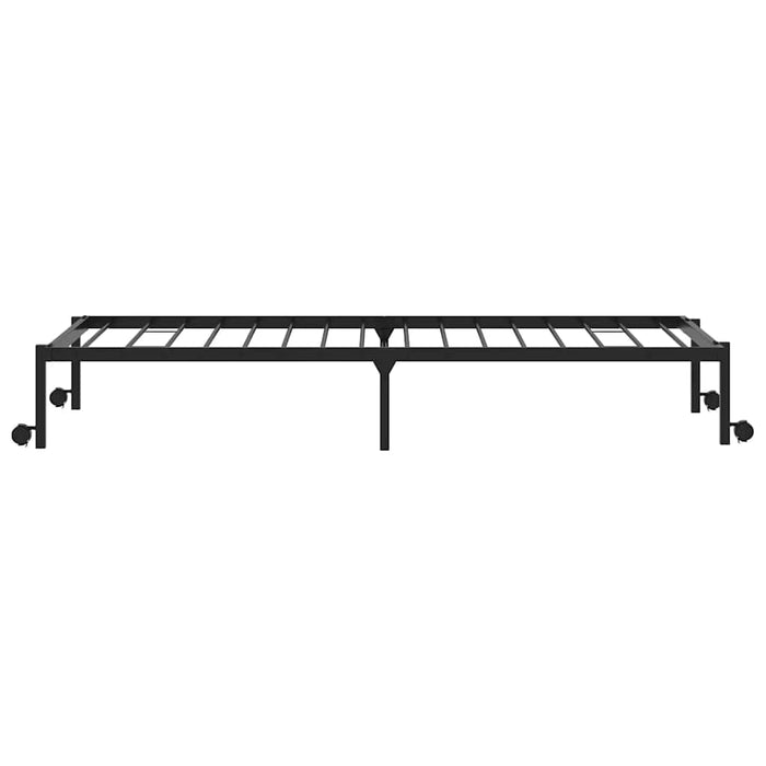 Cadru de pat fără saltea Pliabil Negru 100x200 cm Oțel - WALTI WALTI