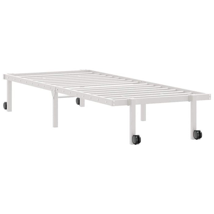 Cadru de pat fără saltea pliabil alb 80x200 cm oțel WALTI
