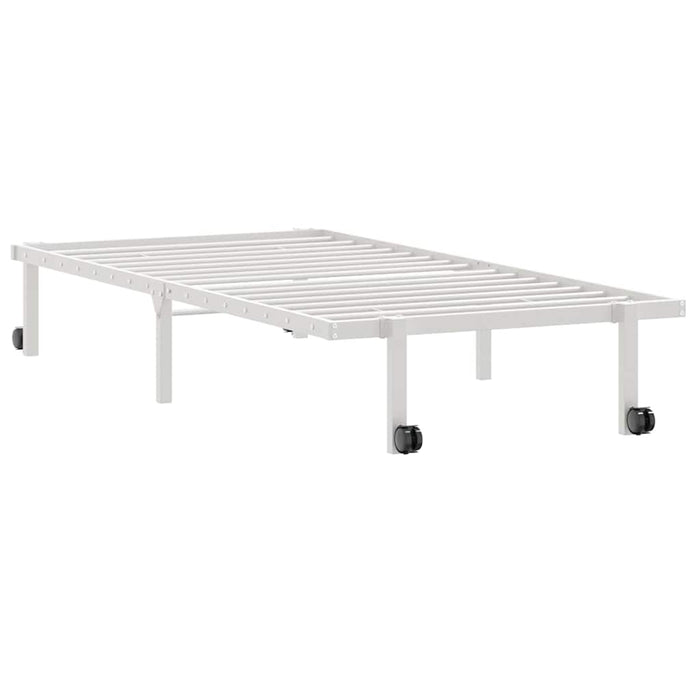 Cadru de pat fără saltea pliabil alb 90x190 cm oțel - WALTI WALTI